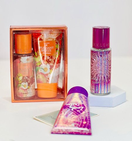 طقم عطر جسم بدون كحول وكريم